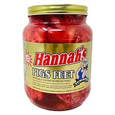 Hannahs Pickled Pigs Feet 40oz Jar 