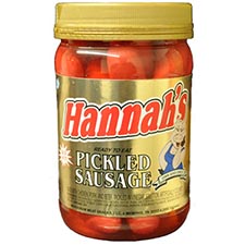 Hannahs Pickled Sausage 16oz Jar 