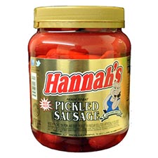 Hannahs Pickled Sausage 32oz Jar 