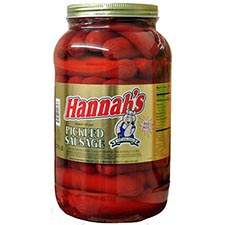 Hannahs Pickled Sausage 4lb 39ct Jar 