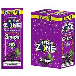 Hemp Zone Wraps Grape 15 Pack 