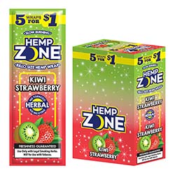 Hemp Zone Wraps Kiwi Strawberry 15 Pack 