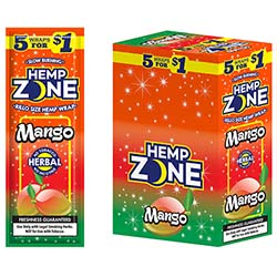 Hemp Zone Wraps Mango 15 Pack 