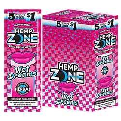 Hemp Zone Wraps Wet Dreams 15 Pack 