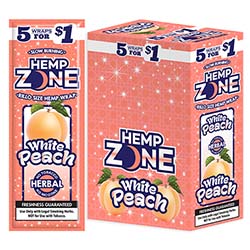 Hemp Zone Wraps White Peach 15 Pack 