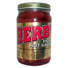 Herbs Pickled Hot Sausage 16oz Jar 