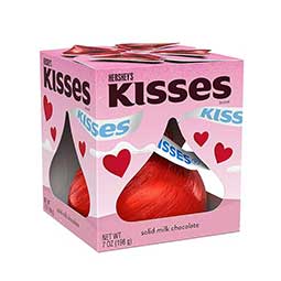 Hersheys Valentines Milk Chocolate Giant Kiss 7oz Box 