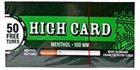 High Card Cigarette Tubes Menthol 100 250ct 