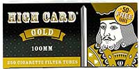 High Card Gold 100 Cigarette Tubes 250ct 