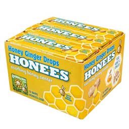 Honees Honey Ginger Filled Drops 12ct Box 