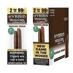 Hybrid Woods Leaf Cigarillos Russian Cream 15 Packs of 2 