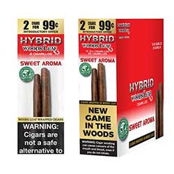 Hybrid Woods Leaf Cigarillos Sweet Aroma 15 Packs of 2 