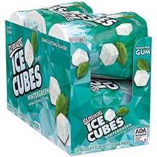 Ice Breakers Ice Cubes Wintergreen Sugar Free Chewing Gum 6ct Box 