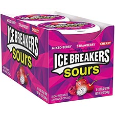 Ice Breakers Sugar Free Mints Sours Mixed Berry 8ct Box 