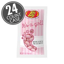Jelly Belly Its A Girl w Jewel Bubble Gum 1 oz Bag 24 Count Box 