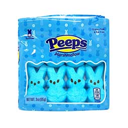 Just Born Easter Peeps Blue Marshmallow Bunnies 3oz Box 