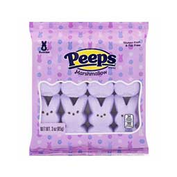 Just Born Easter Peeps Lavender Marshmallow Bunnies 3oz Box 