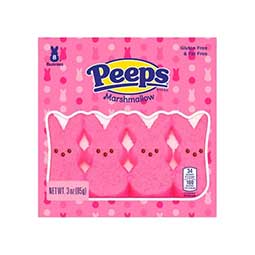 Peeps Easter Pink Marshmallow Bunnies 3oz Box 