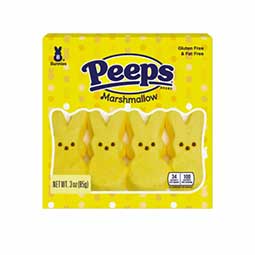 Just Born Easter Peeps Yellow Marshmallow Bunnies 3oz Box 