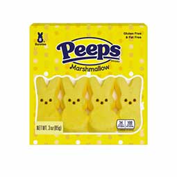 Peeps Easter Yellow Marshmallow Bunnies 3oz Box 