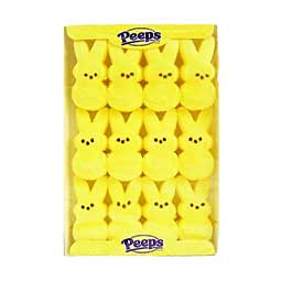 Just Born Easter Peeps Yellow Marshmallow Bunnies 4.5oz Box 