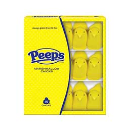 Just Born Easter Peeps Yellow Marshmallow Chicks 4.5oz Box 