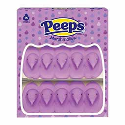 Peeps Easter lavender Marshmallow Chicks 4.5oz Box 