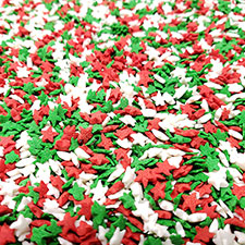 Candy Retailer Holiday Star Shapes Cupcake Sprinkles 4oz 