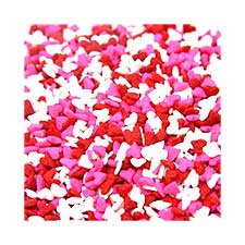 Kerry Jumbo Red White and Pink Heart Shaped Sprinkles 1oz 
