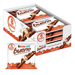 Kinder Bueno Chocolate Bar King Size 3oz 8ct Box 