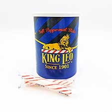 King Leo Soft Peppermint Sticks 15.5oz Canister 