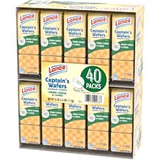 Lance Captains Wafers Cream Cheese and Chives Crackers 40ct Box 