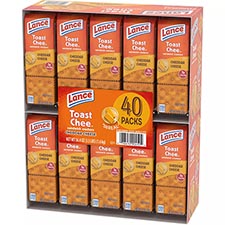 Lance ToastChee Cheddar Cheese Crackers 40ct Box 