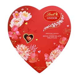 Lindor Valentines Milk Chocolate Candy Truffle Hearts 5.5oz 