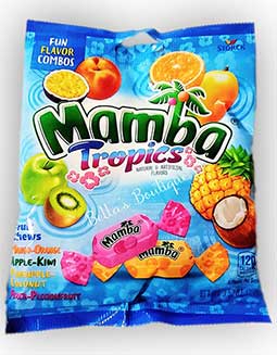 Mamba Fruit Chews Tropics 3.52oz Bag 