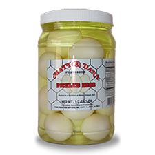 Matt and Dana Pickled Eggs White Half Gallon Jar 