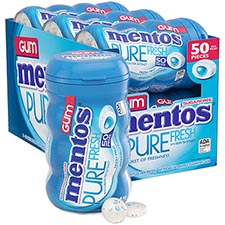 Mentos Sugar Free Gum Pure Fresh Mint 6ct Box 