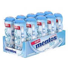 Mentos Sugar Free Gum Pure Fresh Sweet Mint 10ct Box 