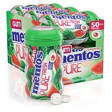 Mentos Sugar Free Gum Pure Fresh Watermelon 6ct Box 