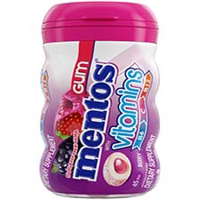 Mentos Sugar Free Gum Vitamins Berry 3.18oz 6ct Box 