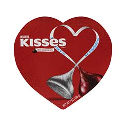 Milk Chocolate Kisses Heart 6.5oz Box 
