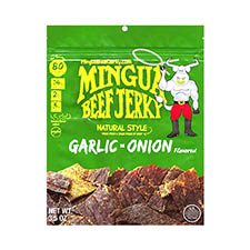 Mingua Garlic Onion Jerky 3.5oz Bag 