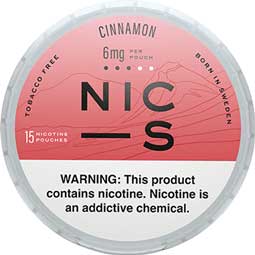 NIC S Nicotine Pouches Cinnamon 6mg 5ct 