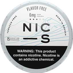 NIC S Nicotine Pouches Flavor Free 6mg 5ct 