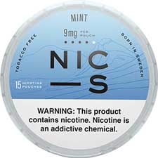 NIC S Nicotine Pouches Mint 9mg 5ct 