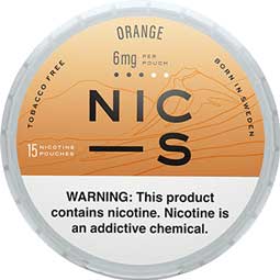 NIC S Nicotine Pouches Orange 6mg 5ct 