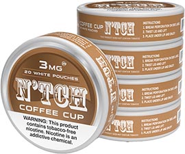 N TCH Nicotine Pouches Coffee Cup 3mg 5ct 