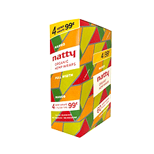 Natty Organic Hemp Wraps Mango 15 4pks 