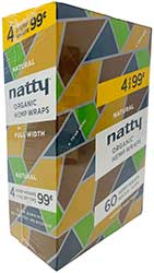 Natty Organic Hemp Wraps Natural 15 4pks 