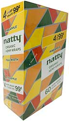 Natty Organic Hemp Wraps Pineapple 15 4pks 